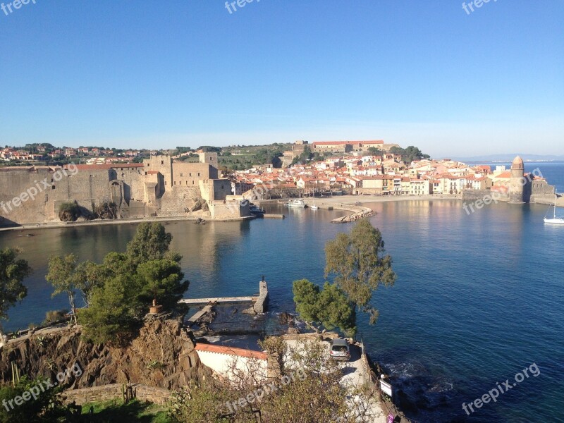 Collioure France Harbor Free Photos