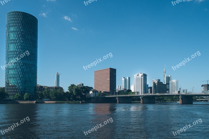 Frankfurt Am Main Germany Frankfurt Sky Main Skyline