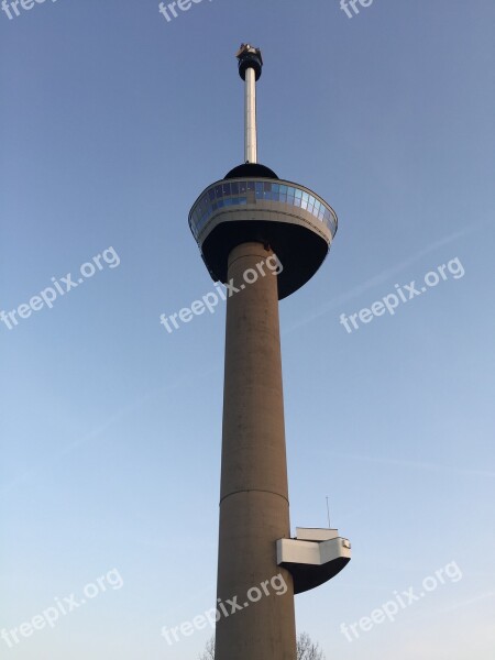 Rotterdam Euromast Blue Sky Nature Background