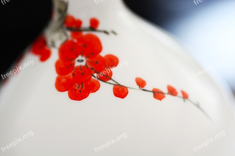 Plum Blossom Ink Bottle Free Photos