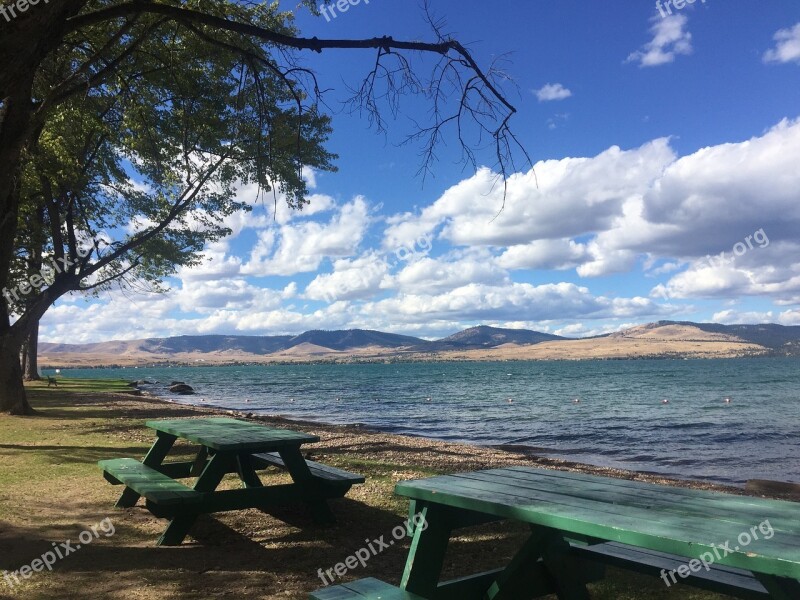 Flathead Lake Summer Picnic Montana Water