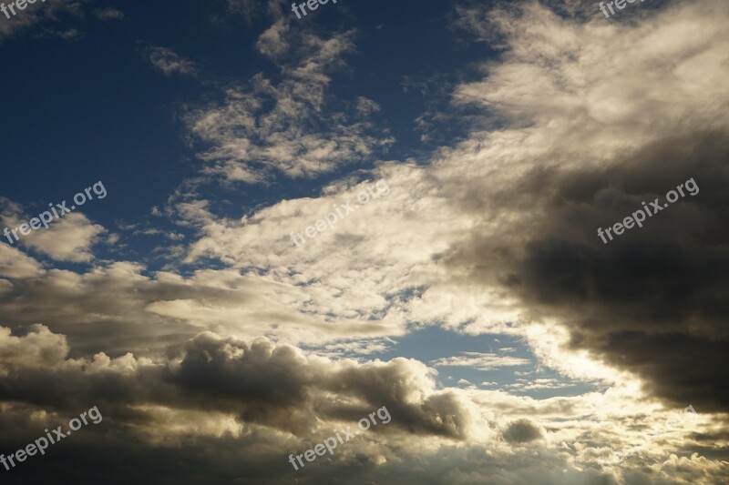 Clouded Sky Sky Cumulus Clouds Free Photos