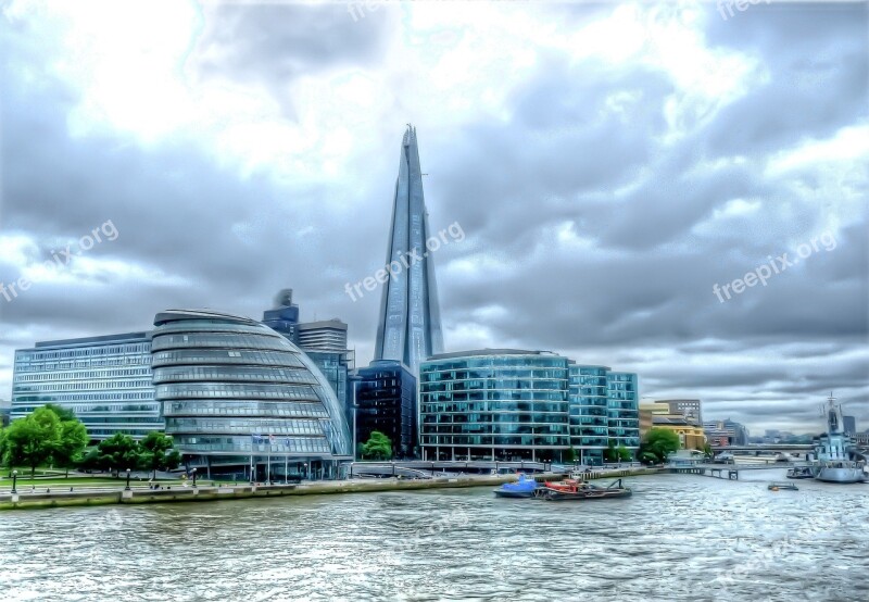 Shard London Thames Attraction Skyline