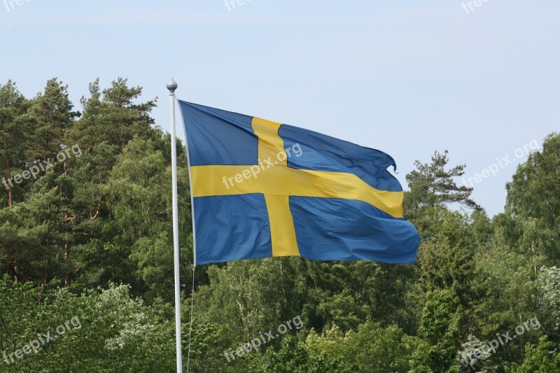 Swedish Flag Sweden's Flag Yellow And Blue Flag Free Photos