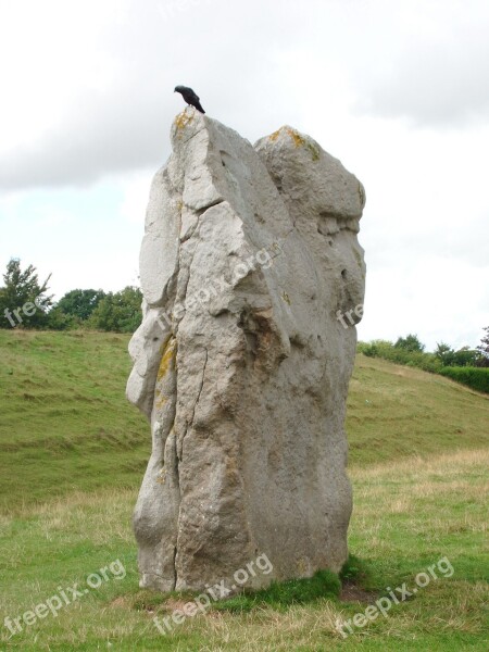 England Avebury Pierre Bird Mégalithe