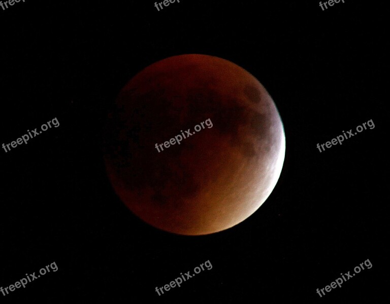 Red Moon Moon Eclipse Space Free Photos