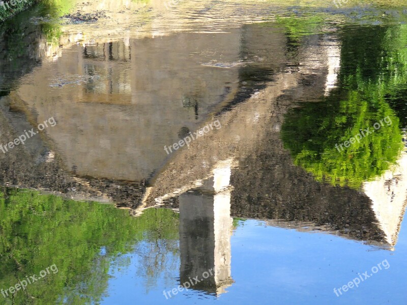 Architecture Old House Reflection Water England