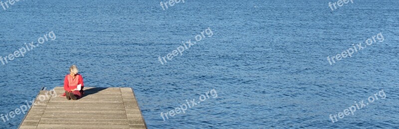 Lonely Water Lake Sea Thinking