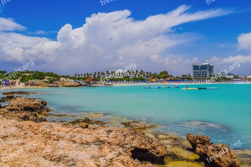 Beach Sea Sky Clouds Landscape