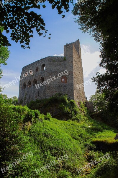 Castle Ruin France Heritage History