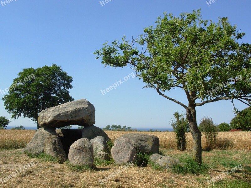 Stone Grave Cornfield Dolmen Dolmen Tomb Field