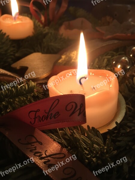 Candle Christmas Ribbon Christmas Candles Xmas