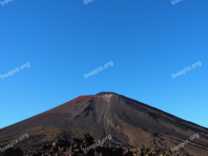 New Zealand Tongariro National Park Mount Ngauruhoe Landscape Volcanic