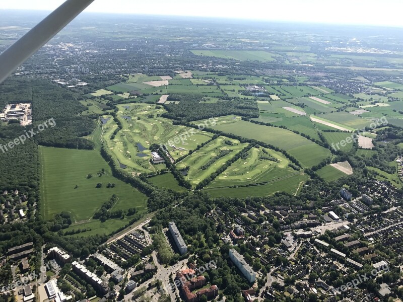 Aerial View Golf Course Green Golf Rush