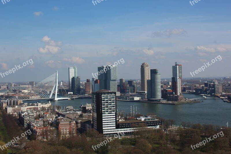 Euromast Erasmus Bridge Rotterdam Swan Bridge