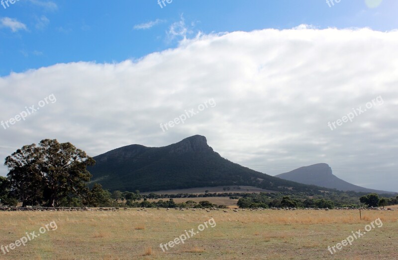 Mountains Landscape Sky Clouds Steppe