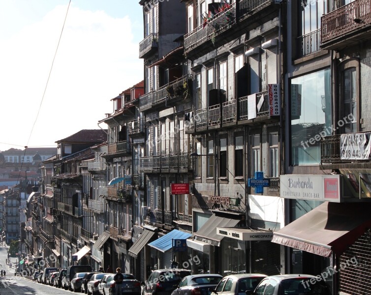 Road Houses Facade Balconies Architecture