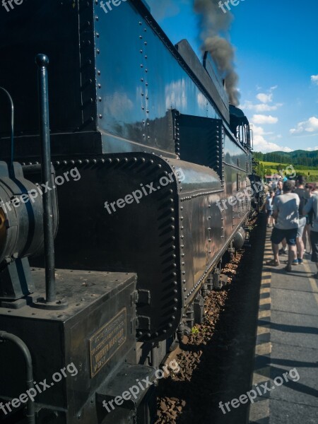 Locomotive Tender The Platform Smoke Country