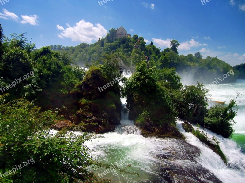 Rhine Falls Waterfall Schaffhausen Switzerland Rhine