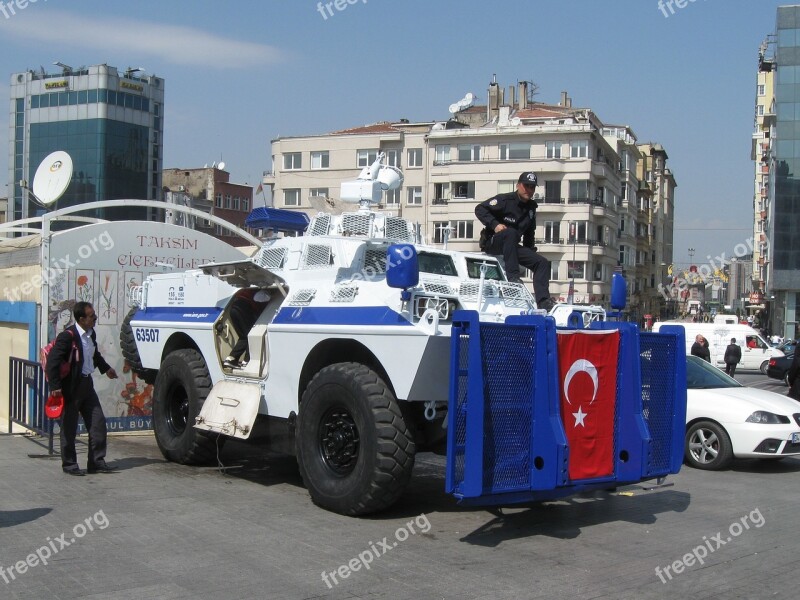 Turkey Istanbul Tank Police Vehicle