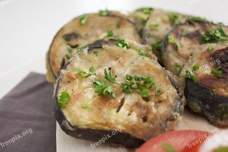 Eggplant Kitchen Tomato Parsley Vegetables