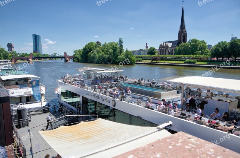 Boat Trip River Main Frankfurt Germany