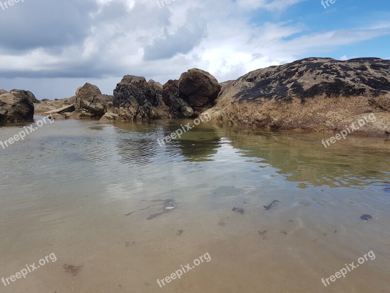 Natural Swimming Pool Beach Landscape Nature Mar