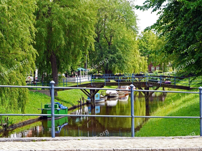 Canal Friedrichstadt Dutch Settlement Boats Bridges