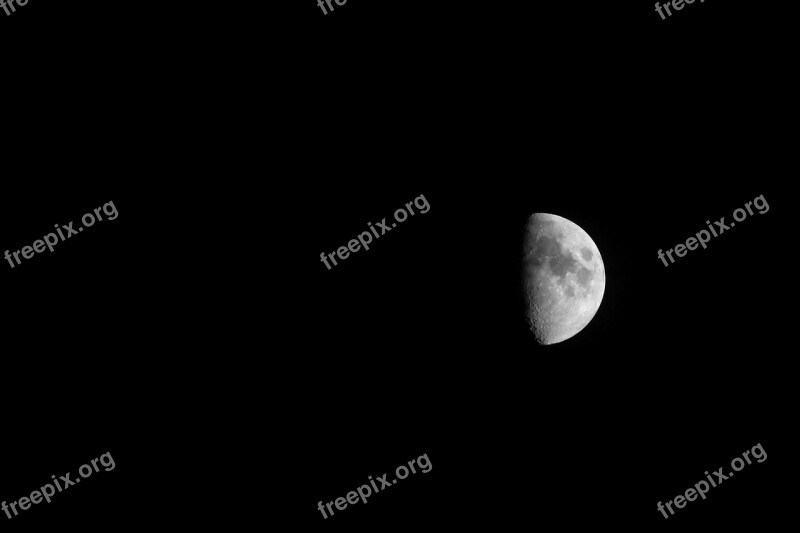 Black And White Black Background Moon Black And White Photo