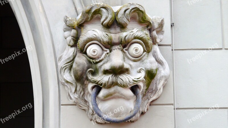 Head Stone Sculpture Face Stone Figure