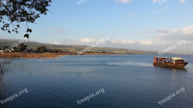 Israel Tiberias Boat Free Photos