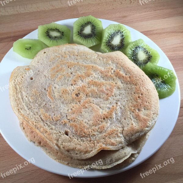 Pancake Kiwi Breakfast Free Photos