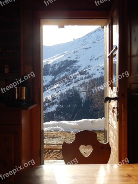 Switzerland Chalet Landscape Winter Free Photos