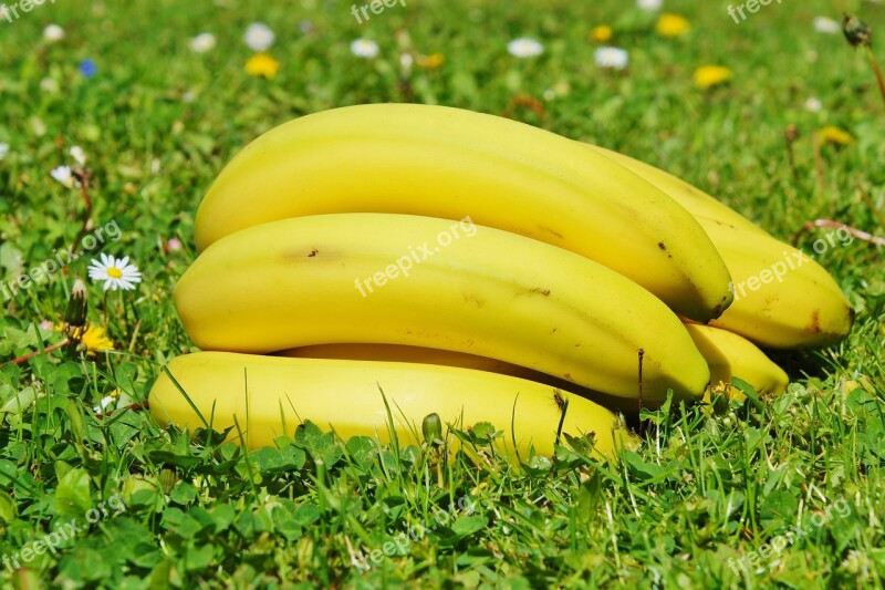 Bananas Fruits Fruit Food Yellow