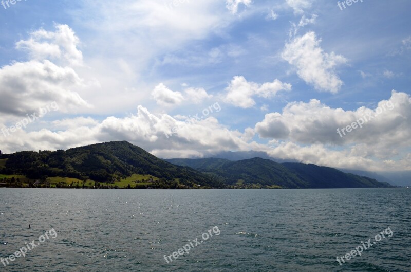 Attersee Salzkammergut Lake Alpine Clouds