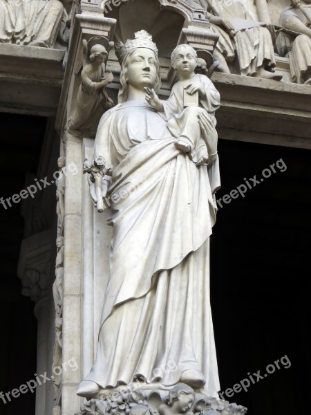 Paris Notre-dame Notre Dame De Paris Virgin Virgin And Child