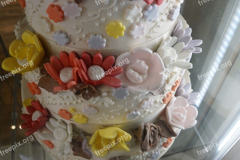 Cake Flowers Delicious Ornament Decoration