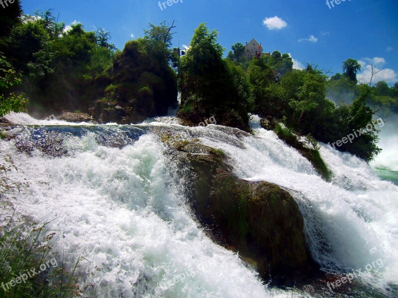 Rhine Falls Waterfall Schaffhausen Switzerland Rhine