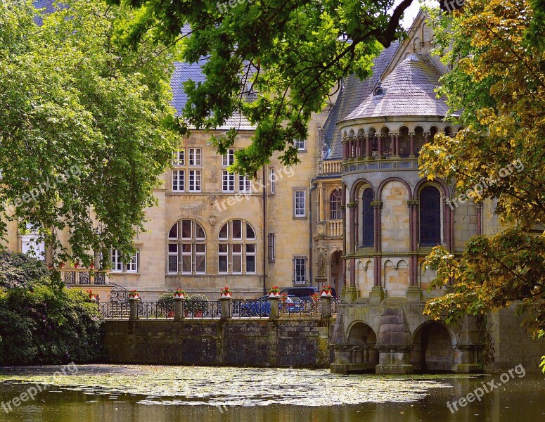 Castle Darfeld Moated Castle Water Historically