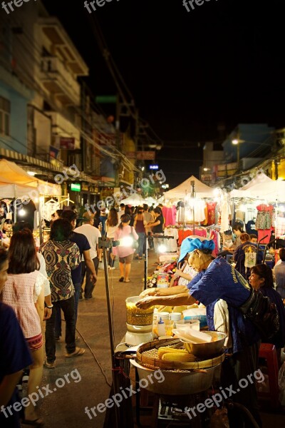 Thailand Chiang Rai Night Market Human Market