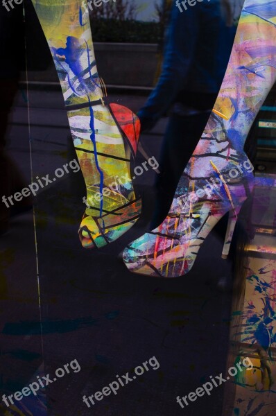 Fun Shoes Legs High Heels Painting