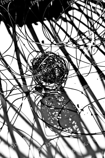 Black And White Shadow Light Graphically Wire