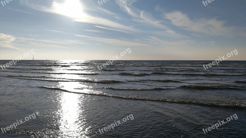 Hai Bian Sand Beach At Dusk Free Photos