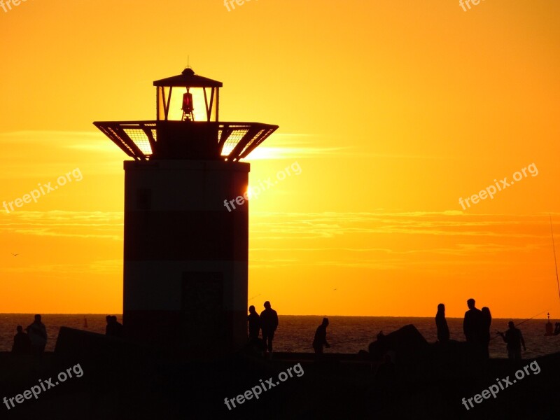 Piers Scheveningen Sunset Free Photos