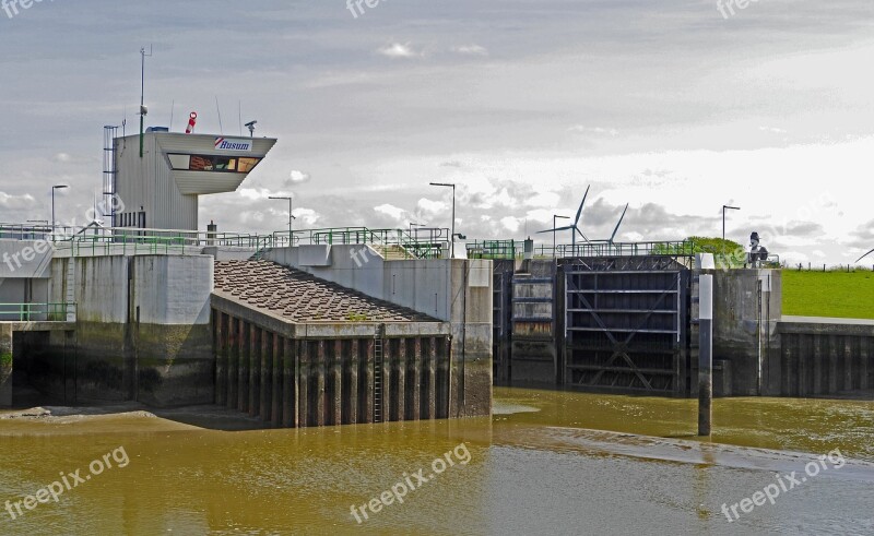 Husum Sea Lock Dike Deichtor Control Tower