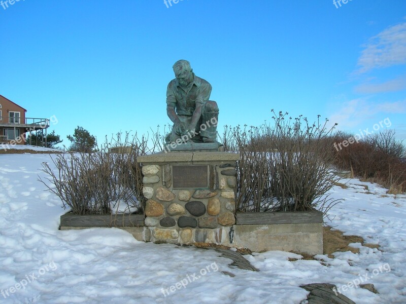 Fisherman Monument Ocean Lands End Landmark