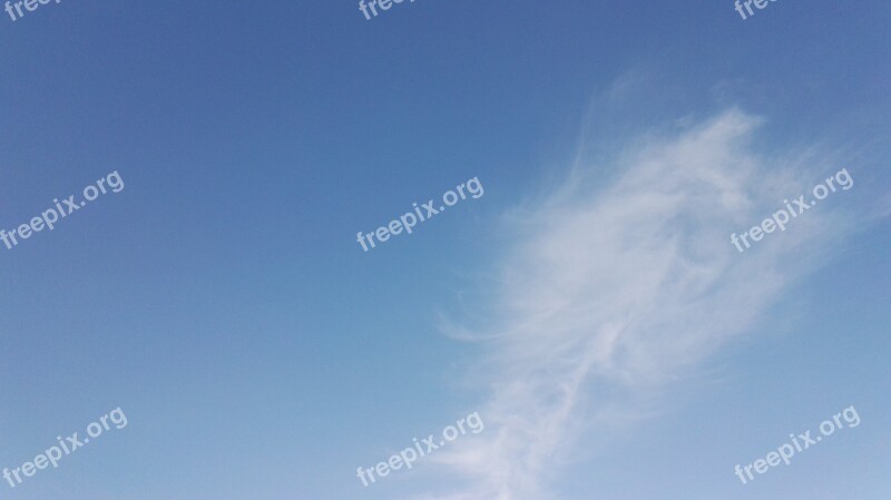 Blue Sky White Cloud Breeze Free Photos