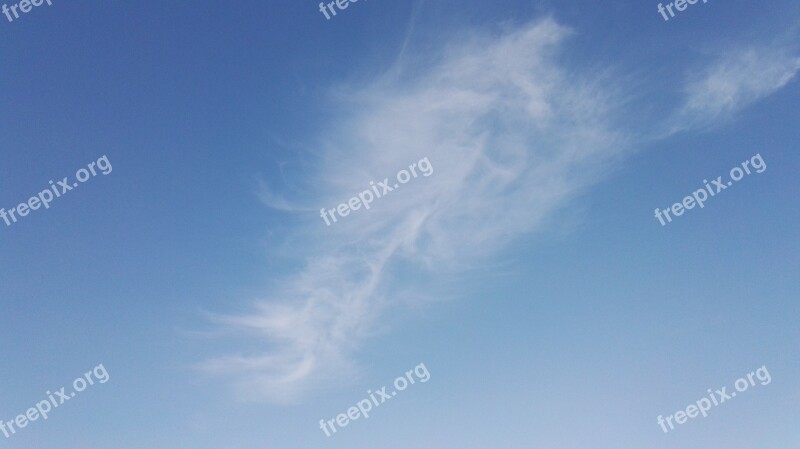 Blue Sky White Cloud Breeze Free Photos