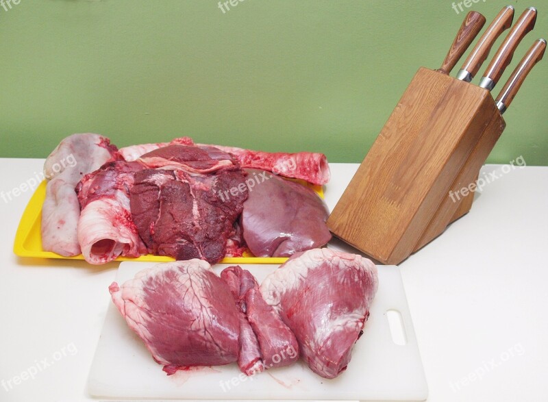 Meat Knives Knife Red Meat Food