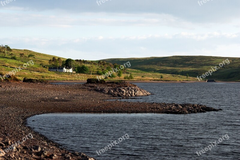 Lake Loch Water Cottage Hillside